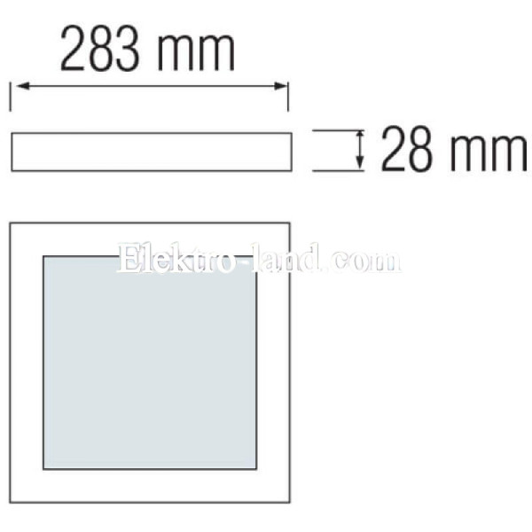 Накладной светильник LED 28W HOROZ Electric 3000K/4200K/6000K ARINA-28 